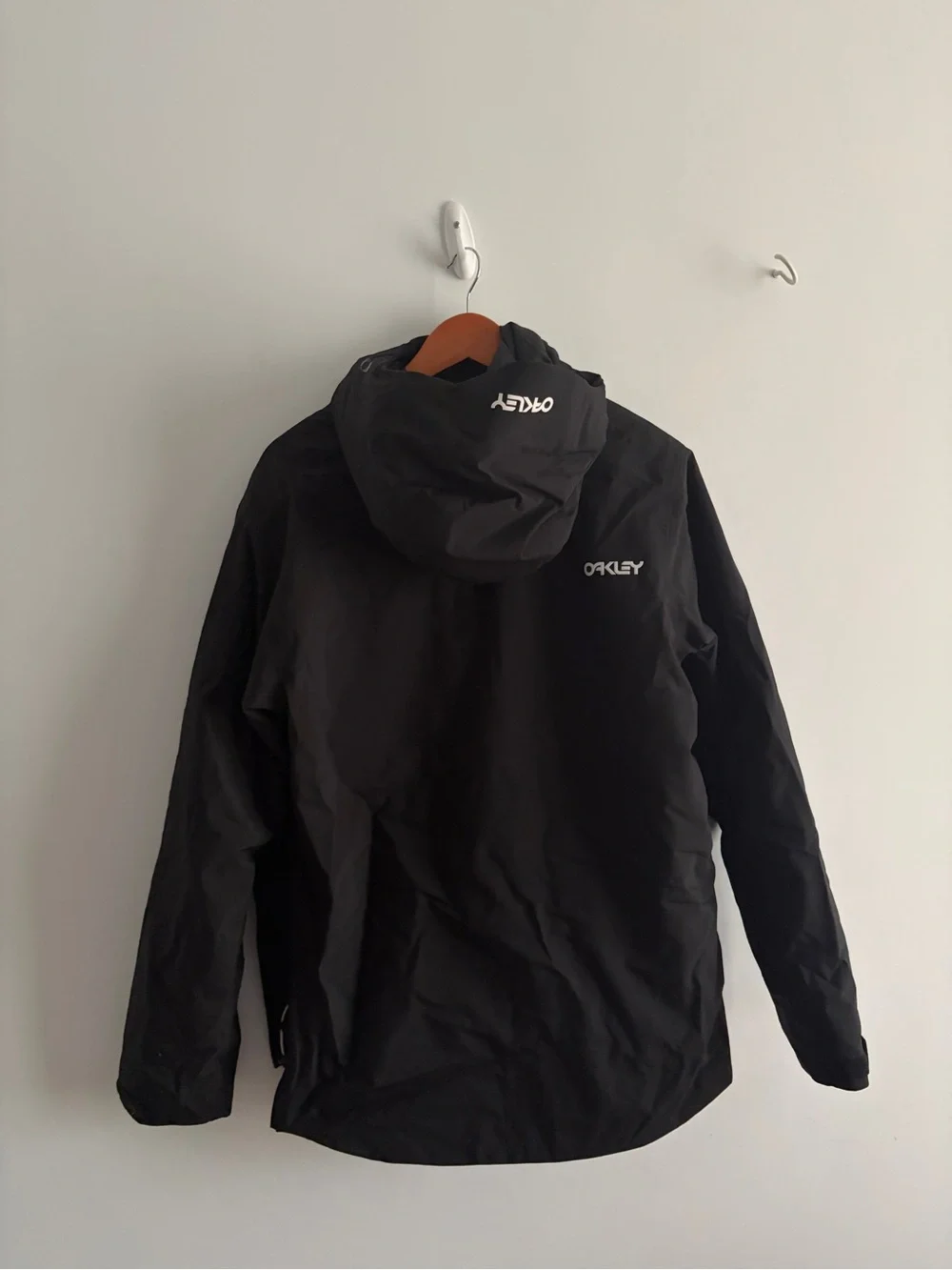 Oakley Black Hooded Snow Jacket with White Logo